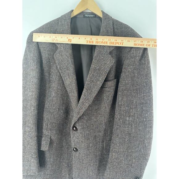 Harris Tweed Blazer Men’s Scottish Wool Sports Jacket Coat Speckled USA CLEAN - Picture 3 of 12